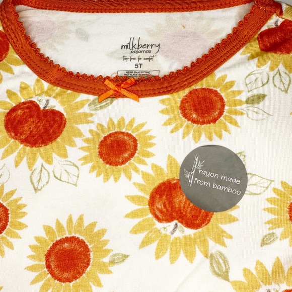 Milkberry Bamboo Pajama Set Size 5T NWT - Picture 2 of 5